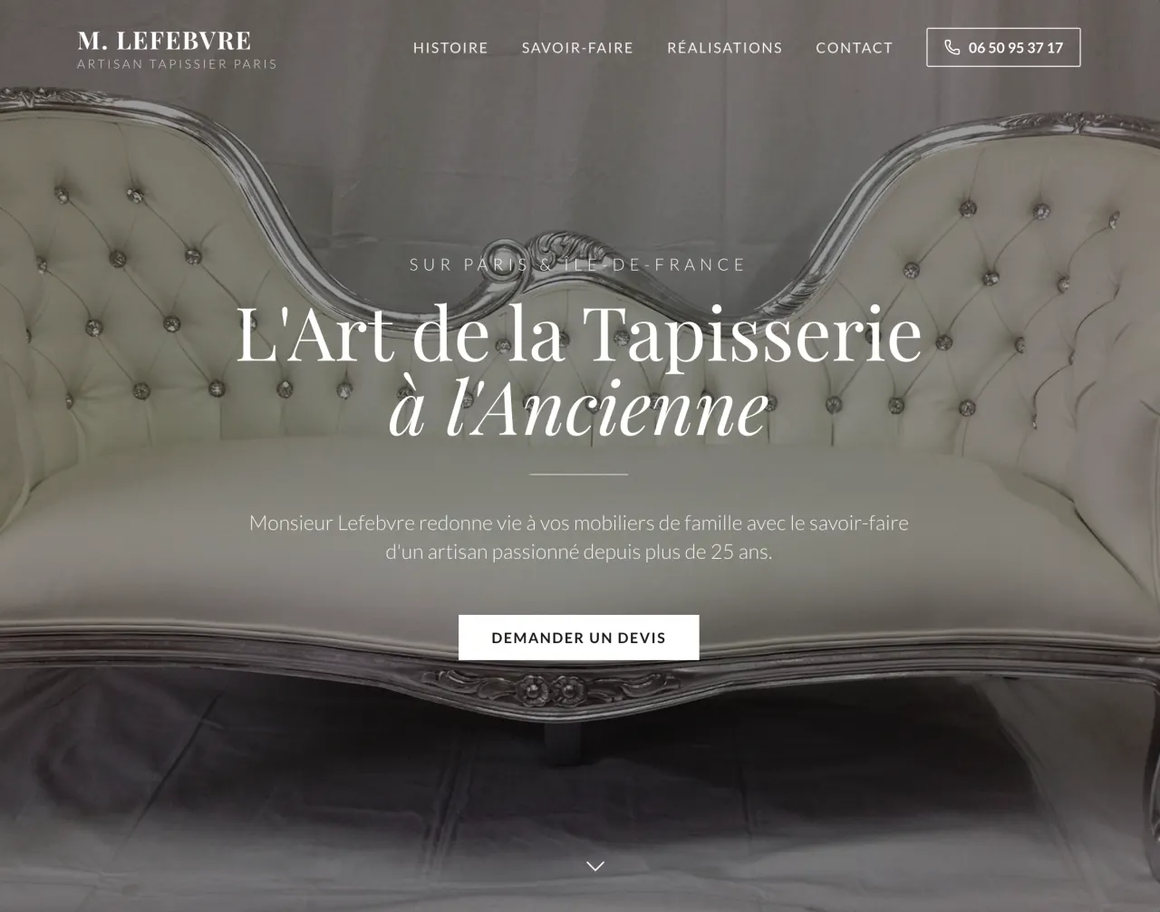 Projet Tapissier Paris